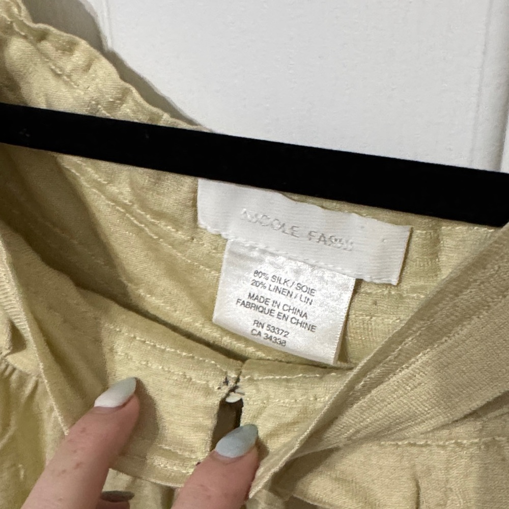 NICOLE FARHI Light Tan Ruffled Blouse - Picture 3 of 5